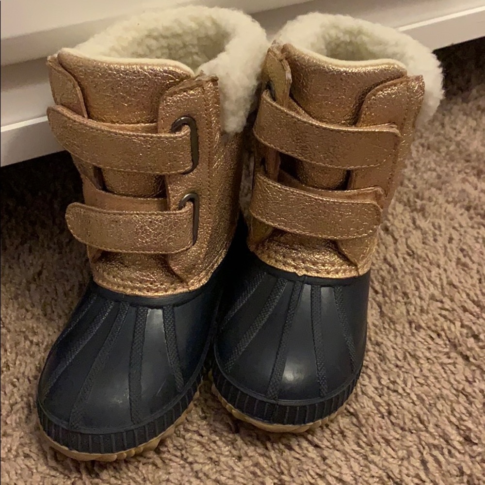Toddler Sherpa Lined Duck Boots Size 9-10